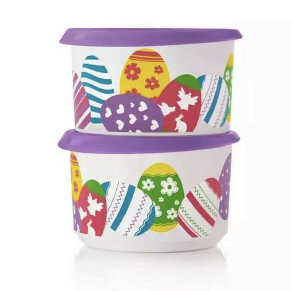 Tupperware One Touch Easter 2-pc Canister Set